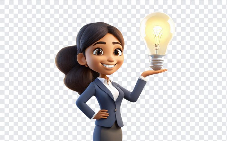 Entrepreneur Girl with Idea Bulb, Entrepreneur Girl with Idea, Entrepreneur Girl with Idea Bulb PNG, Girl with Idea Bulb PNG, Idea Bulb PNG, PNG, PNG Images, Transparent Files, png free, png file, Free PNG, png download,