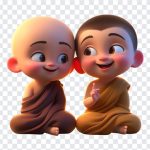 Little Monks, Little, Little Monks PNG, Monks PNG, PNG, PNG Images, Transparent Files, png free, png file, Free PNG, png download,