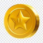 Mario Star Coin, Mario Star, Mario Star Coin PNG, Mario, Gold Coin PNG, Gold Coin, PNG, PNG Images, Transparent Files, png free, png file, Free PNG, png download,