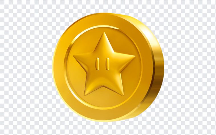Mario Star Coin, Mario Star, Mario Star Coin PNG, Mario, Gold Coin PNG, Gold Coin, PNG, PNG Images, Transparent Files, png free, png file, Free PNG, png download,