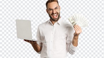 Money and Laptop in Hand, Money and Laptop in Hand PNG, Money and Laptop, Man with Money, Man with Laptop, Money PNG, Laptop PNG, PNG, PNG Images, Transparent Files, png free, png file, Free PNG, png download,