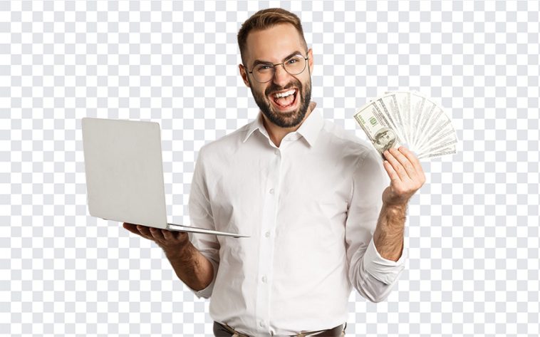 Money and Laptop in Hand, Money and Laptop in Hand PNG, Money and Laptop, Man with Money, Man with Laptop, Money PNG, Laptop PNG, PNG, PNG Images, Transparent Files, png free, png file, Free PNG, png download,