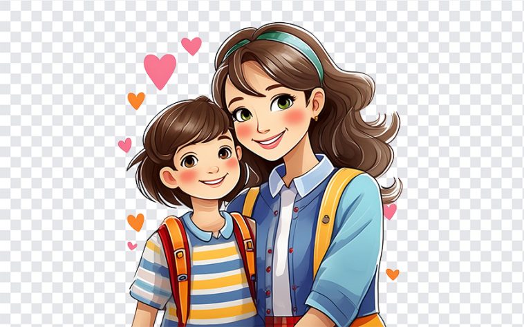 Mother and Daughter, Mother and Daughter PNG, Mother, Mother's Day, Happy Mother's Day, PNG, PNG Images, Transparent Files, png free, png file, Free PNG, png download,