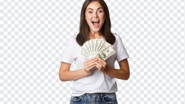 Surprised Girl with Money, Surprised Girl with Money PNG, Surprised Girl, Money PNG, PNG, PNG Images, Transparent Files, png free, png file, Free PNG, png download,