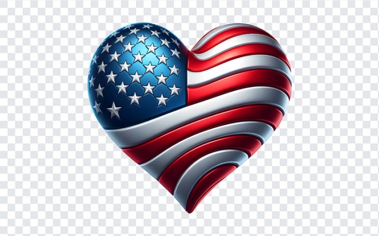 American Heart, American, American Heart PNG, Heart PNG, USA Heart PNG, USA, PNG, PNG Images, Transparent Files, png free, png file, Free PNG, png download,