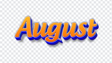 August, Month, August PNG, Calender, Typography, PNG, PNG Images, Transparent Files, png free, png file, Free PNG, png download,