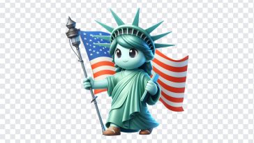 Chibi USA Liberty Statue, Chibi USA Liberty, Chibi USA Liberty Statue PNG, Tshirt Design, Chibi USA, Cute, Chibi Liberty Statue PNG, PNG, PNG Images, Transparent Files, png free, png file, Free PNG, png download,