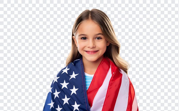 Girl Wearing a USA Flag, Girl Wearing a USA, Girl Wearing a USA Flag PNG, Girl, USA, USA Flag PNG, PNG, PNG Images, Transparent Files, png free, png file, Free PNG, png download,