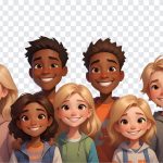 Group of Diverse Kids, Group of Diverse, Group of Diverse Kids PNG, Kids PNG, PNG, PNG Images, Transparent Files, png free, png file, Free PNG, png download,