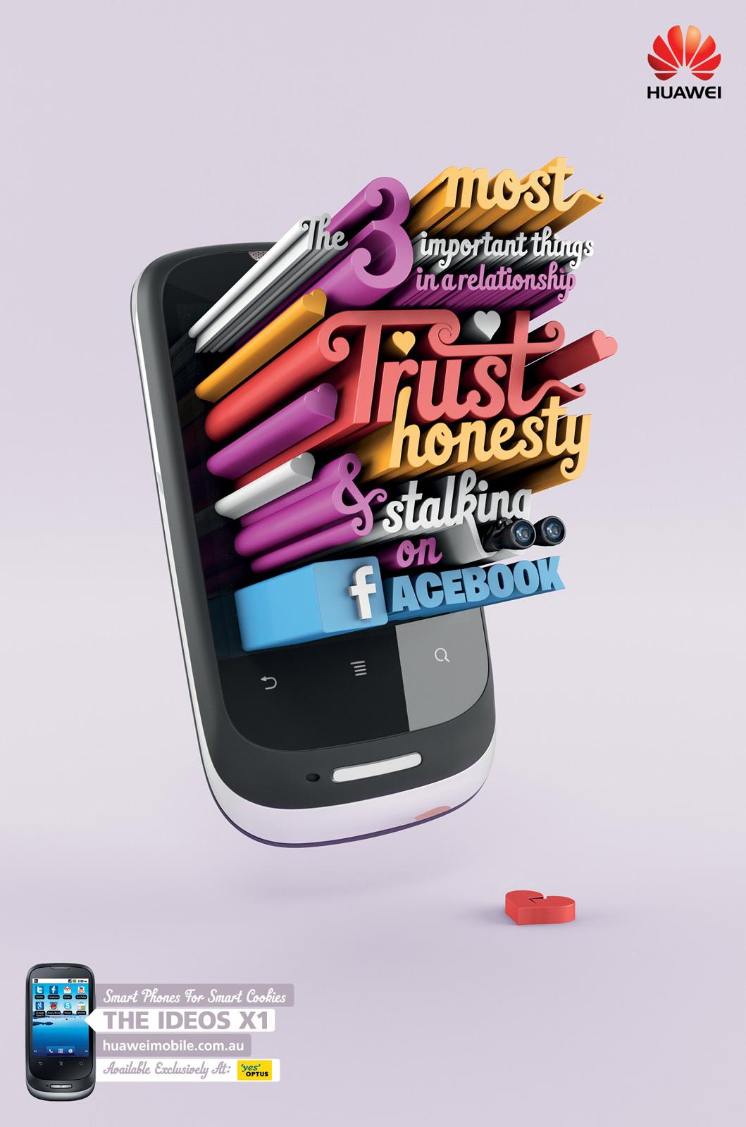 Huawei-Let’s-Stalk-Creative-Typography-Ad