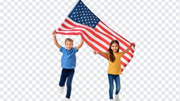 Kids with USA Flag, Kids with USA, July 4th, Freedom Day, Kids with USA Flag PNG, USA, USA Flag PNG, Kid, PNG, PNG Images, Transparent Files, png free, png file, Free PNG, png download,