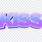 Kiss Text, Kiss, Kiss Text PNG, Typography, PNG, PNG Images, Transparent Files, png free, png file, Free PNG, png download,