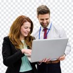 Man and Women Using A Laptop,, Man and Women Using A Laptop PNG, Man and Women PNG, Laptop PNG, PNG, PNG Images, Transparent Files, png free, png file, Free PNG, png download,