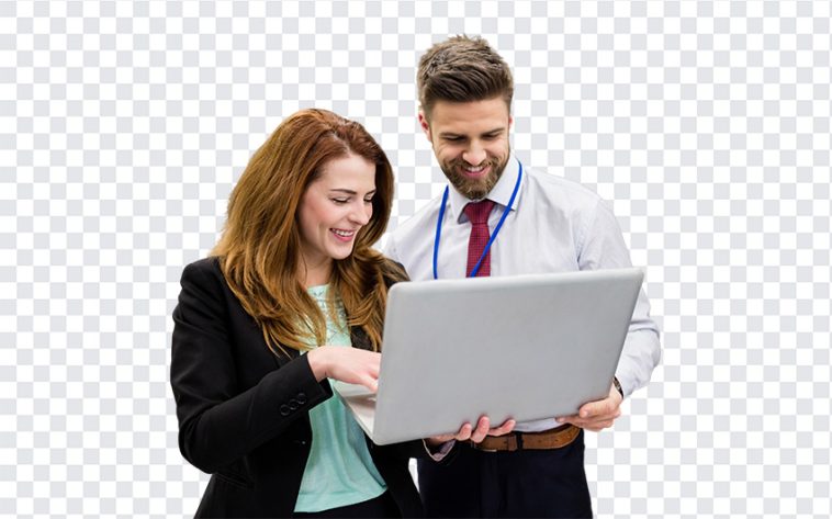 Man and Women Using A Laptop,, Man and Women Using A Laptop PNG, Man and Women PNG, Laptop PNG, PNG, PNG Images, Transparent Files, png free, png file, Free PNG, png download,