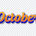 October, Monthly, October PNG, Month, Calender, PNG, PNG Images, Transparent Files, png free, png file, Free PNG, png download,