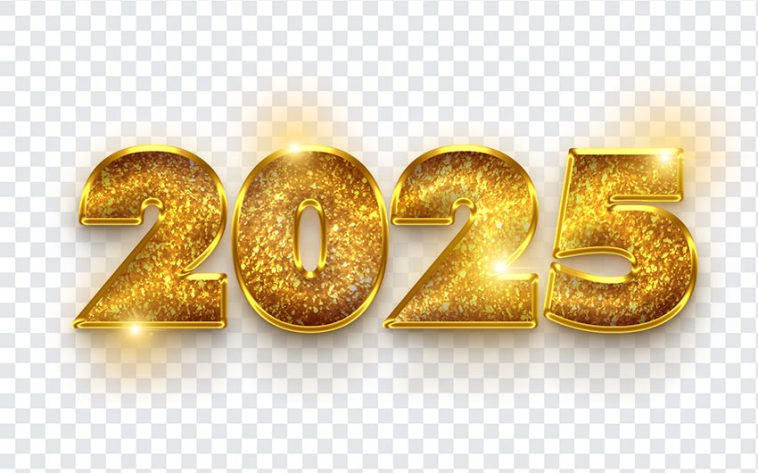 2025 Gold, 2025, 2025 Gold PNG, Year 2025, Happy New Year, PNG, PNG Images, Transparent Files, png free, png file, Free PNG, png download,