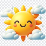Cute 3D Sun and Clouds, Cute 3D Sun, Cute 3D Sun and Clouds PNG, Cute 3D Sun, Sun and Clouds PNG, Clouds PNG, Sun, PNG, PNG Images, Transparent Files, png free, png file, Free PNG, png download,