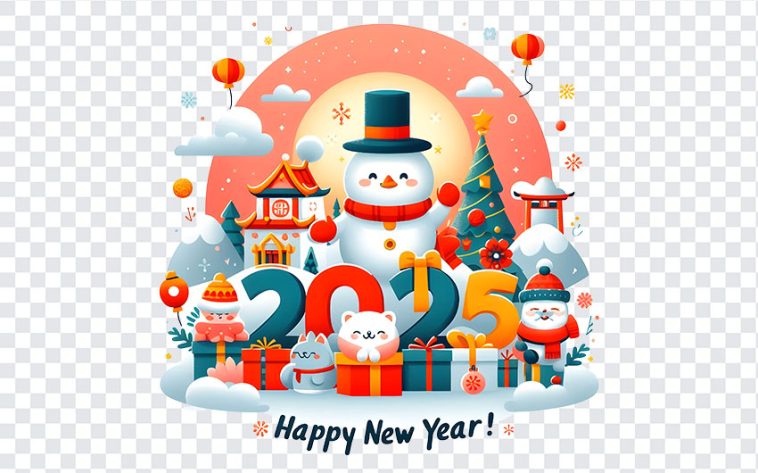 Happy New Year 2025, Happy New Year, Happy New Year 2025 PNG, Happy New, PNG, PNG Images, Transparent Files, png free, png file, Free PNG, png download,