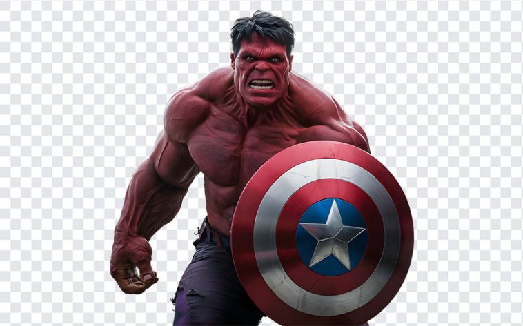 Red Hulk with Captain's Shield, Red Hulk with Captain's, Red Hulk with Captain's Shield PNG, Captain's Shield PNG, Red Hulk PNG, Captain America Brave new world, PNG, PNG Images, Transparent Files, png free, png file, Free PNG, png download,