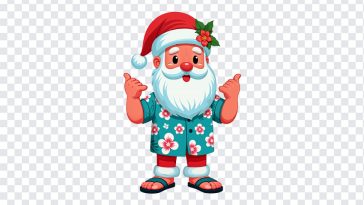 Santa Claus in Luau Shirt, Santa Claus in Luau, Santa Claus in Luau Shirt PNG, Santa Claus, Christmas PNG, PNG, PNG Images, Transparent Files, png free, png file, Free PNG, png download,