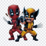 Chibi Deadpool and Wolverine Sticker, Chibi Deadpool and Wolverine, Wolverine, Wolverine Sticker PNG, Deadpool Sticker PNG, PNG, PNG Images, Transparent Files, png free, png file, Free PNG, png download,
