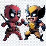 Chibi Wolverine and Deadpool, Chibi, Chibi Wolverine and Deadpool PNG, Chibi Wolverine, Deadpool PNG, Wolverine PNG, Xmen, Marvel, ChibiDeadpool PNG, PNG, PNG Images, Transparent Files, png free, png file, Free PNG, png download,