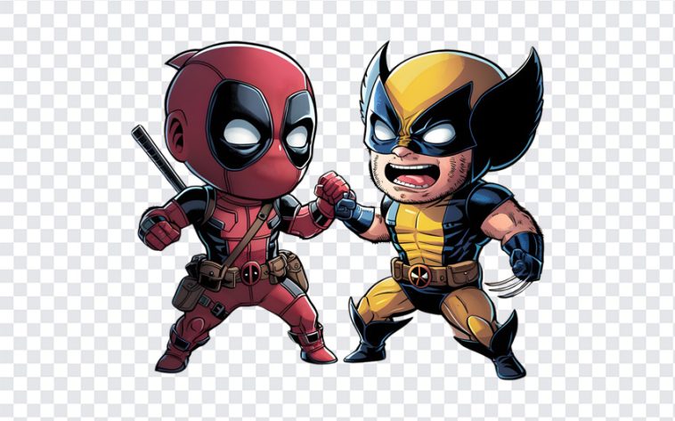 Chibi Wolverine and Deadpool, Chibi, Chibi Wolverine and Deadpool PNG, Chibi Wolverine, Deadpool PNG, Wolverine PNG, Xmen, Marvel, ChibiDeadpool PNG, PNG, PNG Images, Transparent Files, png free, png file, Free PNG, png download,