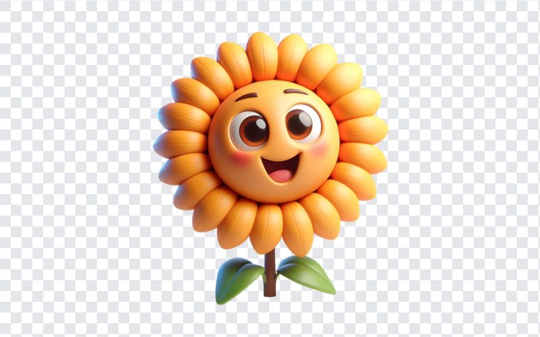 Cute Sunflower, Cute, Cute Sunflower PNG, Sunflower PNG, Sunflower, PNG, PNG Images, Transparent Files, png free, png file, Free PNG, png download,