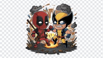 Deadpool and Wolverine Chibi Sticker, Deadpool and Wolverine Chibi, Deadpool and Wolverine Chibi Sticker PNG, Deadpool and Wolverine, Chibi Sticker, Tshirt Designs, PNG, PNG Images, Transparent Files, png free, png file, Free PNG, png download,