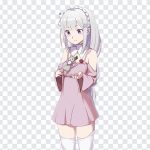 Emilia ad Puck Anime, Emilia ad Puck, Emilia ad Puck Anime PNG, Emilia Re:Zero, Re:Zero, Anime Girl PNG, Anime PNG, PNG, PNG Images, Transparent Files, png free, png file, Free PNG, png download,