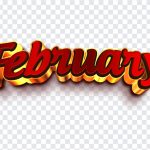 February, Month, February PNG, Monthly, Sale, Typograhy, PNG, PNG Images, Transparent Files, png free, png file, Free PNG, png download,