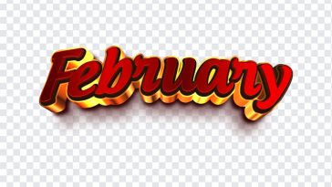 February, Month, February PNG, Monthly, Sale, Typograhy, PNG, PNG Images, Transparent Files, png free, png file, Free PNG, png download,