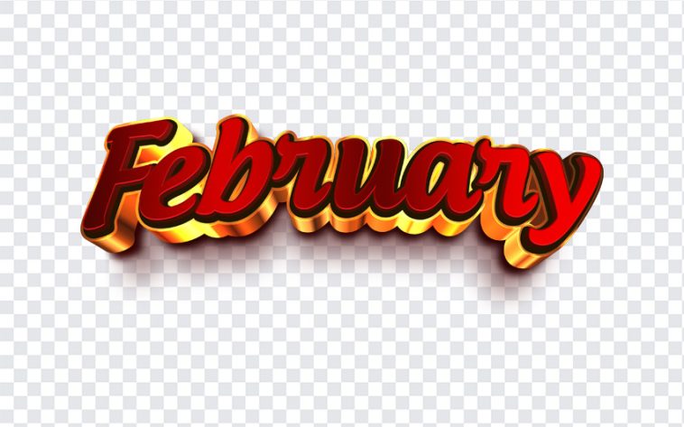 February, Month, February PNG, Monthly, Sale, Typograhy, PNG, PNG Images, Transparent Files, png free, png file, Free PNG, png download,