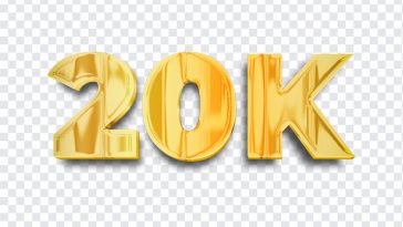 Golden 20K, Golden, Golden 20K PNG, Social Media, Followers, PNG, PNG Images, Transparent Files, png free, png file, Free PNG, png download,