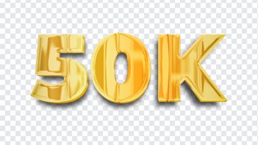 Golden 50K, Golden, Golden 50K PNG, Social Media, Followers, PNG, PNG Images, Transparent Files, png free, png file, Free PNG, png download,