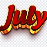 July, Month, July PNG, Monthly, Typograhy, PNG, PNG Images, Transparent Files, png free, png file, Free PNG, png download,