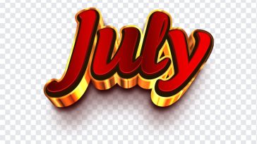 July, Month, July PNG, Monthly, Typograhy, PNG, PNG Images, Transparent Files, png free, png file, Free PNG, png download,