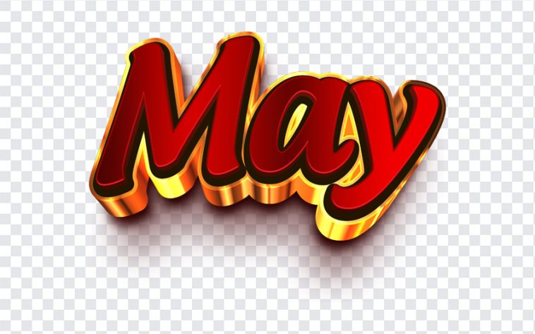 May, Month, May PNG, OFfer, Monthly, Typography, 3D, PNG, PNG Images, Transparent Files, png free, png file, Free PNG, png download,