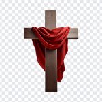 Christ Cross with Red Cloth, Christ Cross with Red, Christ Cross with Red Cloth PNG, Christ Cross, PNG, PNG Images, Transparent Files, png free, png file, Free PNG, png download,