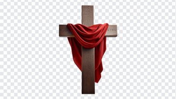 Christ Cross with Red Cloth, Christ Cross with Red, Christ Cross with Red Cloth PNG, Christ Cross, PNG, PNG Images, Transparent Files, png free, png file, Free PNG, png download,