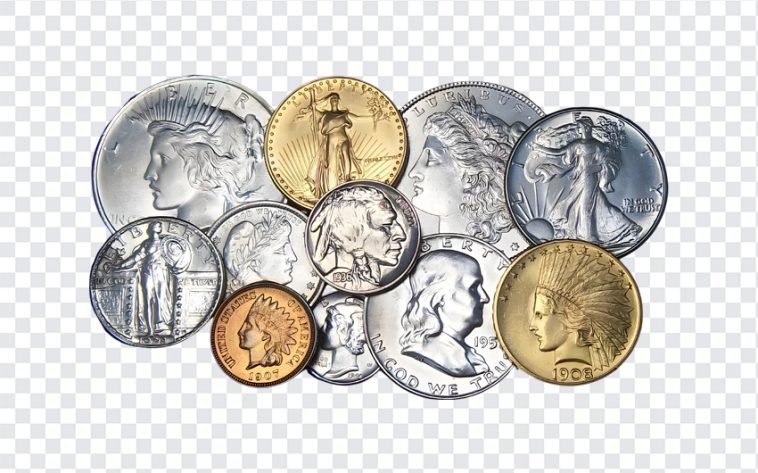 Gold and Silver Coins, Gold and Silver, Gold and Silver Coins PNG, Coins PNG, PNG, PNG Images, Transparent Files, png free, png file, Free PNG, png download,