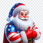 American Santa Claus, American Santa, American Santa Claus PNG, American, Santa Claus PNG, USA, USA Santa Claus PNG, Christmas, Xmas, PNG, PNG Images, Transparent Files, png free, png file, Free PNG, png download,