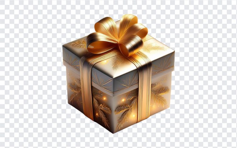 Golden Present Box, Golden Present, Golden Present Box PNG, Present Box PNG, Gift Box, Christmas Gift, Golden, PNG, PNG Images, Transparent Files, png free, png file, Free PNG, png download,