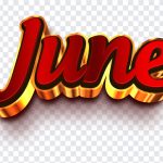 June, Month, June PNG, Monthly, Discount, Sale Text, Typography, PNG, PNG Images, Transparent Files, png free, png file, Free PNG, png download,