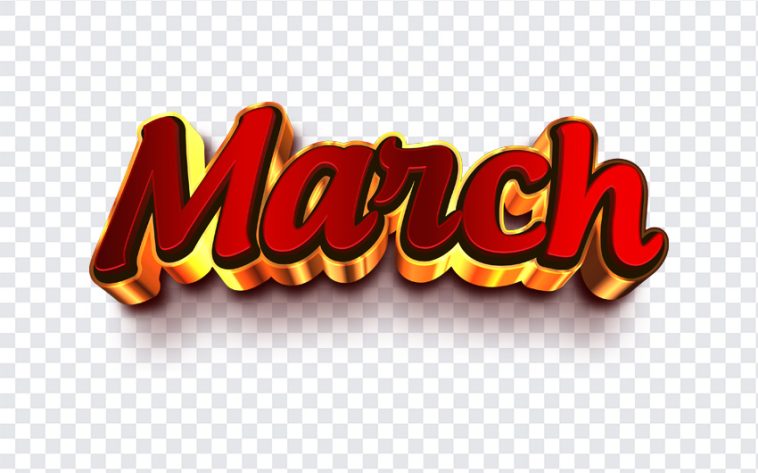 March, Typography, March PNG, Months, PNG, PNG Images, Transparent Files, png free, png file, Free PNG, png download,