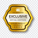 Exclusive Gold Badge, Exclusive Gold, Exclusive Gold Badge PNG, Exclusive, Gold Badge PNG, Product Badge, PNG, PNG Images, Transparent Files, png free, png file, Free PNG, png download,