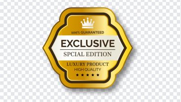 Exclusive Gold Badge, Exclusive Gold, Exclusive Gold Badge PNG, Exclusive, Gold Badge PNG, Product Badge, PNG, PNG Images, Transparent Files, png free, png file, Free PNG, png download,