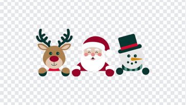 Santa Reindeer Snowman Peeking, Santa Reindeer Snowman, Santa Reindeer Snowman Peeking PNG, Christmas, PNG, PNG Images, Transparent Files, png free, png file, Free PNG, png download,