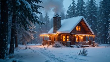 Cabin in Snow Christmas Background, Christmas Background, Cabin in Snow, Cozy Christmas, free Christmas wallpaper, snowy Christmas village, holiday background, festive background, winter wallpaper, cozy Christmas scene, high-resolution background, free download, commercial use background, no attribution image, Christmas wallpaper free, holiday desktop wallpaper, winter scene background, festive village background, Wallpapers, Stock Images, Royalty Free, Stock Photo,