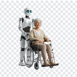 Elder Woman And AI Robot, Elder Woman And AI, Elder Woman, Disable Elder Woman, Robot, Elder Woman And AI Robot PNG, AI Robot PNG, PNG, PNG Images, Transparent Files, png free, png file, Free PNG, png download,